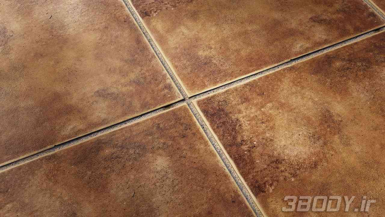 متریال کاشی کف floor tile    قهوه ای عکس 1